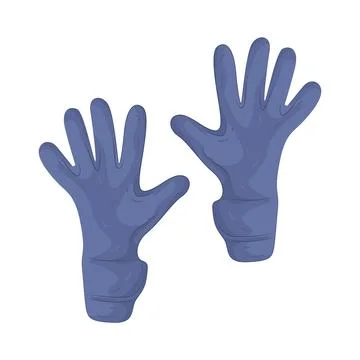 Illustration of Goalkeeper gloves Stock Illustration