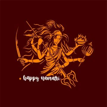 Illustration of Goddess Durga. Stock-Illustration