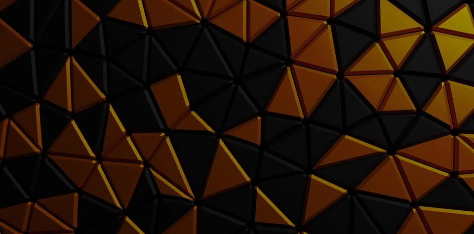Illustration of Gold And Black Triangle Geometric Abstract Stock Illustration
