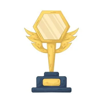 Illustration of gold trophy Stock Illustration