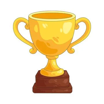 Illustration of gold trophy Illustrazione stock