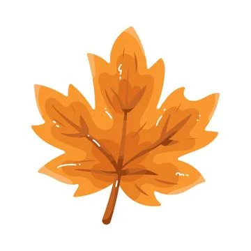 Illustration of golden maple leaf Stock Illustration