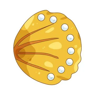 Illustration of golden shell Stock Illustration