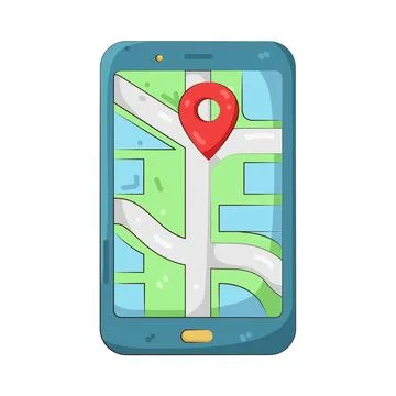 Illustration of GPS device Stock Illustration