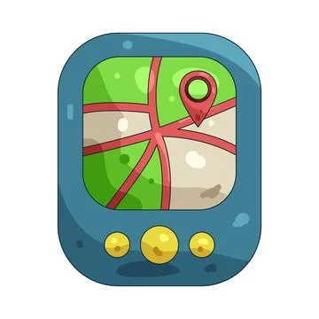 Illustration of GPS device Illustrazione stock
