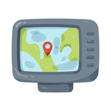 Illustration of gps navigation device Stock Illustration