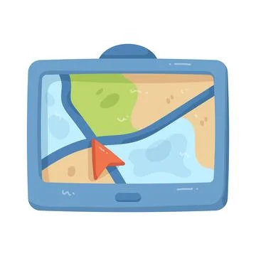 Illustration of gps navigation device Stock Illustration