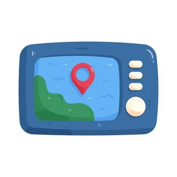 Illustration of gps navigation Stock Illustration