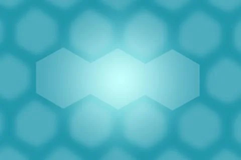 Illustration of Gradient Blue 3D Hexagon Shape Pattern for Abstract Backdrop Stock Illustration