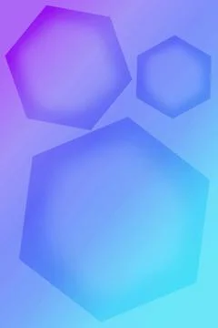 Illustration of gradient blue 3D various sized  hexagon shape pattern Illustrazione stock