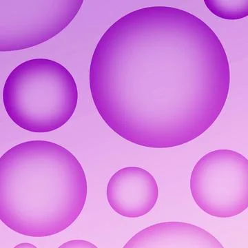 Illustration of Gradient Purple 3D Various Sized Spheres Stock Illustration
