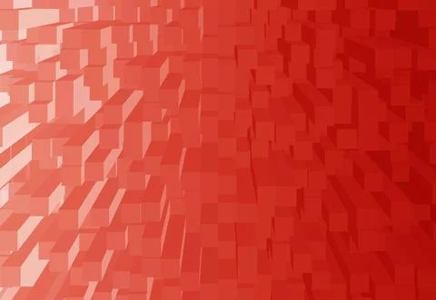 Illustration of Gradient Red 3D Cubes for Abstract Backdrop Stock Illustration