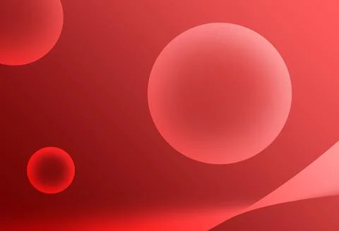 Illustration of Gradient Red 3D Various Size Spheres for Abstract Background Stock Illustration