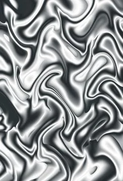 Illustration of gradient silver gray 3D wavy satin fabric artistic texture Stock Illustration
