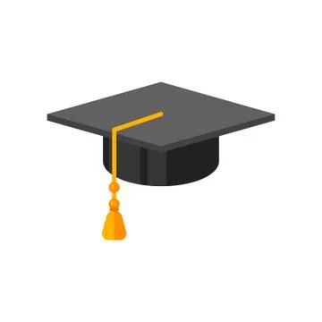 Illustration of graduation cap. Stock Illustration