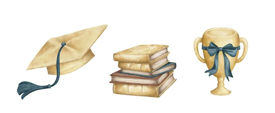 Illustration of graduation elements Stock Illustration