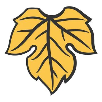 Illustration of grape leaf. Winery image for restaurants and bars. Stock Illustration