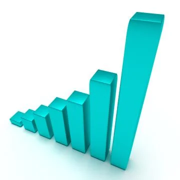 Illustration of graph with the growing progress Stock Illustration