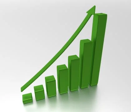 Illustration of graph with the growing progress イラスト素材