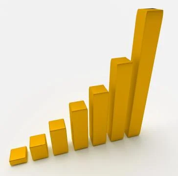 Illustration of graph with the growing progress イラスト素材