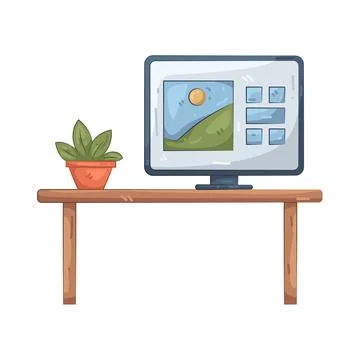 Illustration of graphic designer Stock Illustration