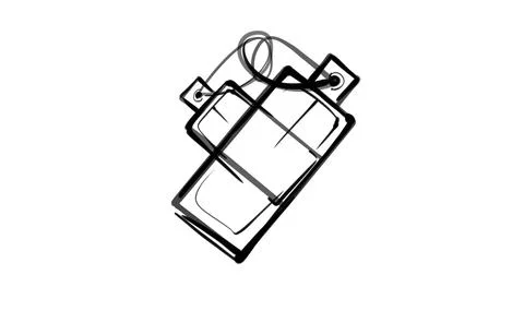 Illustration graphic two glass spray bottles connected Illustrazione stock
