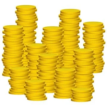 Illustration Graphic Vector Coins Stock-Illustration