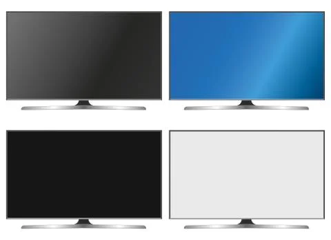 Illustration Graphic Vector Flatscreen with Copyspace Stock Illustration