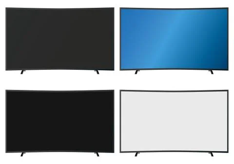 Illustration Graphic Vector Flatscreen with Copyspace Stock Illustration