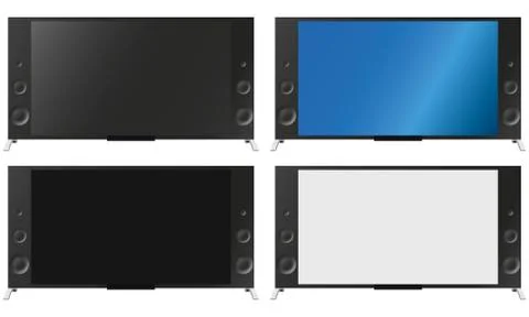 Illustration Graphic Vector Flatscreen with Copyspace Stock Illustration