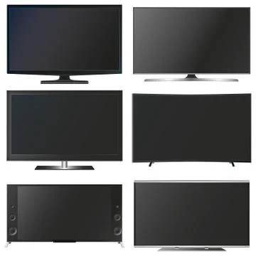 Illustration Graphic Vector Flatscreen with Copyspace 스톡 일러스트