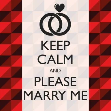 Illustration Graphic Vector Please Marry Me Stock Illustration