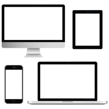 Illustration Graphic Vector Set Communication Technology with white screen イラスト素材