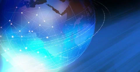 An illustration of Graphical abstract global connectivity, technology communi イラスト素材