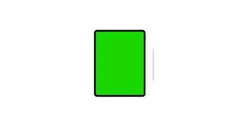 Illustration of a graphics tablet on a white background Render 3D 스톡 일러스트