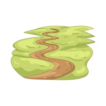 Illustration of grass path Stock Illustration