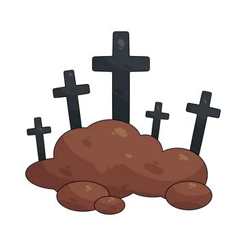 Illustration of graveyard Stock Illustration