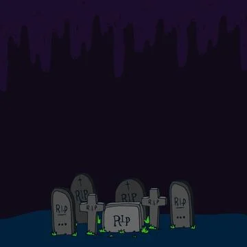 Illustration of graveyard Stock Photos