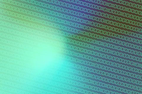 Illustration of green binary code background Illustrazione stock