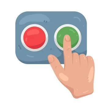 Illustration of Green button Illustrazione stock