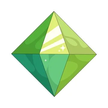 Illustration of Green gem Stock Illustration