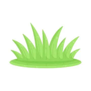 Illustration of green grass patch Stock Illustration