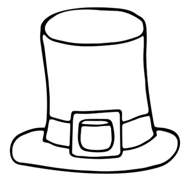 Illustration, green hat of St. Patrick. Vector hand-drawn illustration Stock Illustration