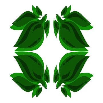 Illustration of a green leaf Stock-Illustration