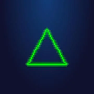 Illustration of green led light triangle 스톡 일러스트