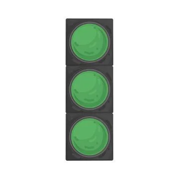 Illustration of green light Illustrazione stock