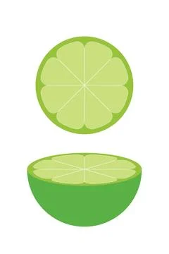 Illustration green lime unique design abstract isolated on white background Stock Illustration