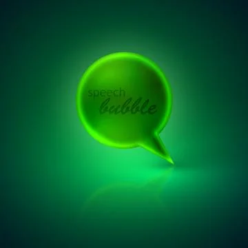 Illustration with a green speech bubble Stock Illustration