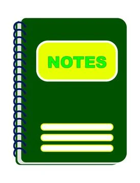 Illustration of Green Spring Bind Notebook  Illustrazione stock