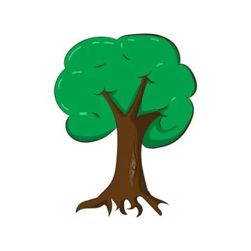 Illustration of a green tree. Stock Illustration